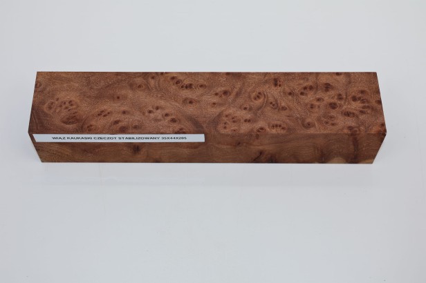 Wiąz Kaukaski Caucasian Elm czeczot burl stabilizowane drewno na rękojeść noża stabilized wood for knifes