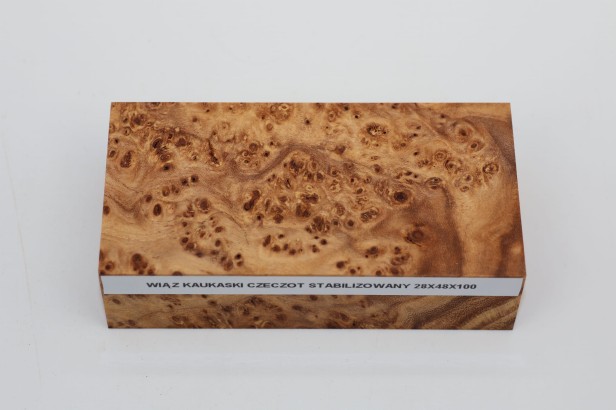 Wiąz Kaukaski Caucasian Elm czeczot burl stabilizowane drewno na biżuterię stabilized wood for jewelry