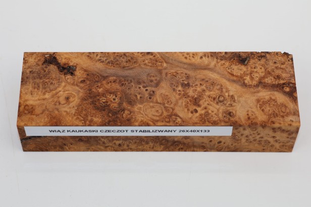 Wiąz Kaukaski Caucasian Elm czeczot burl stabilizowane drewno na biżuterię stabilized wood for jewelry
