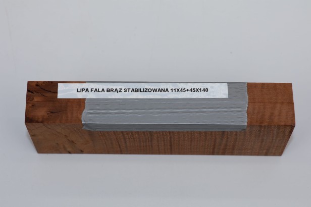 Lipa fala flame linden lime tree brązowe stabilizowane drewno na rękojeść noża okładki drewniane stabilized wood for knife