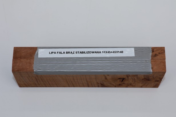 Lipa fala flame linden lime tree brązowe stabilizowane drewno na rękojeść noża okładki drewniane stabilized wood for knife