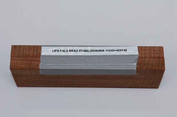 Lipa fala flame linden lime tree brązowe stabilizowane drewno na rękojeść noża okładki drewniane stabilized wood for knife