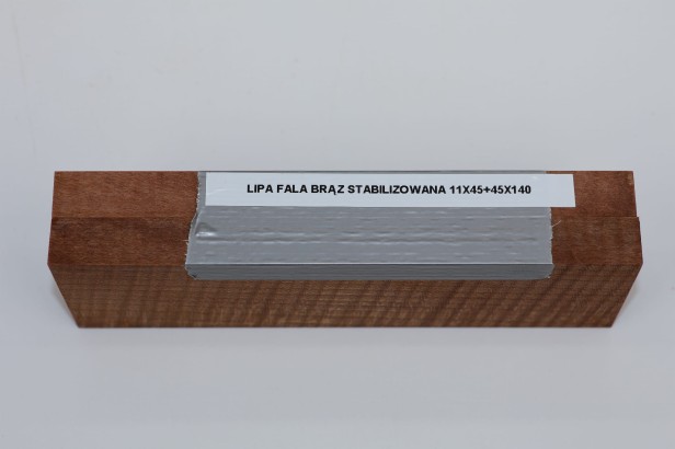 Lipa fala flame linden lime tree brązowe stabilizowane drewno na rękojeść noża okładki drewniane stabilized wood for knife