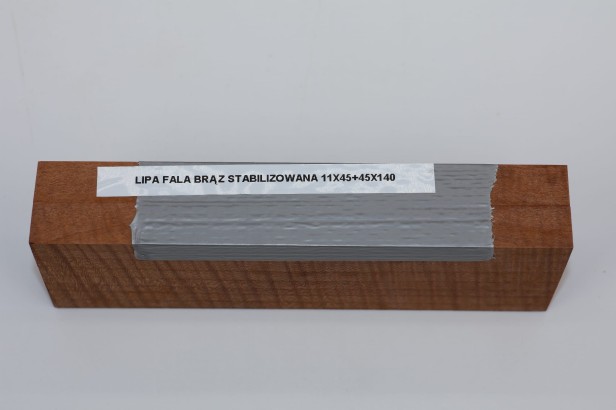 Lipa fala flame linden lime tree brązowe stabilizowane drewno na rękojeść noża okładki drewniane stabilized wood for knife