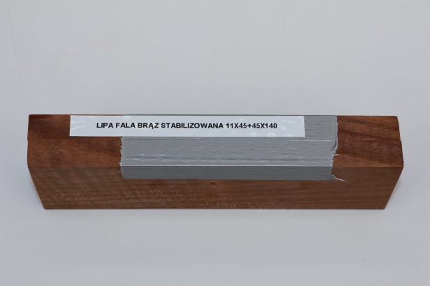 Lipa fala flame linden lime tree brązowe stabilizowane drewno na rękojeść noża okładki drewniane stabilized wood for knife