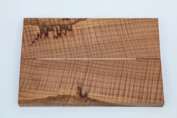 Lipa fala flame linden lime tree brązowe stabilizowane drewno na rękojeść noża okładki drewniane stabilized wood for knifes