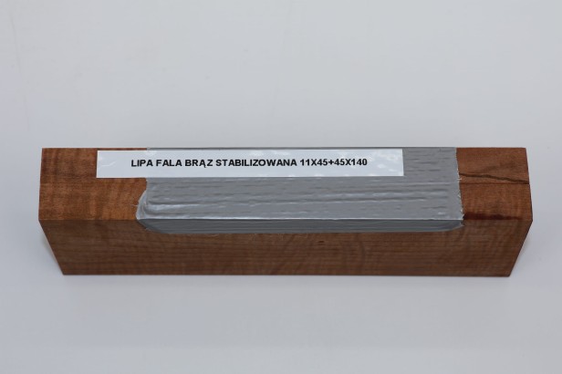 Lipa fala flame linden lime tree brązowe stabilizowane drewno na rękojeść noża okładki drewniane stabilized wood for knifes