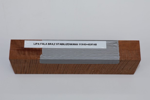 Lipa fala flame linden lime tree brązowe stabilizowane drewno na rękojeść noża okładki drewniane stabilized wood for knifes