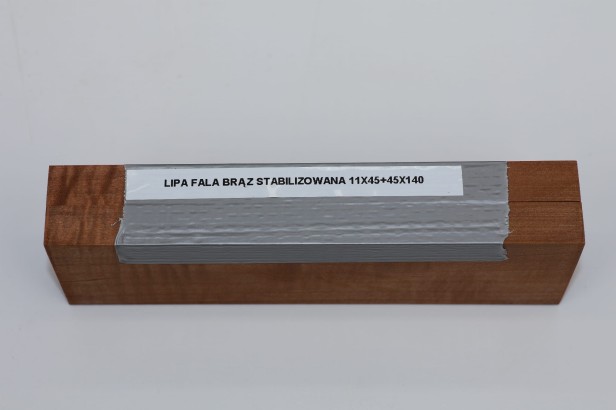 Lipa fala flame linden lime tree brązowe stabilizowane drewno na rękojeść noża okładki drewniane stabilized wood for knifes