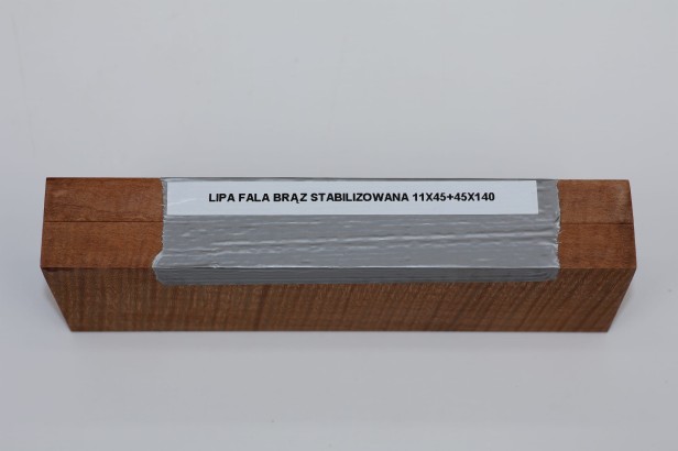 Lipa fala flame linden lime tree brązowe stabilizowane drewno na rękojeść noża okładki drewniane stabilized wood for knife