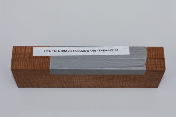 Lipa fala flame linden lime tree brązowe stabilizowane drewno na rękojeść noża okładki drewniane stabilized wood for knife