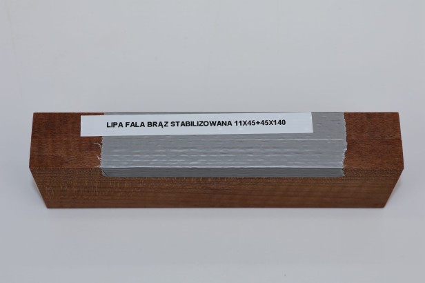 Lipa fala flame linden lime tree brązowe stabilizowane drewno na rękojeść noża okładki drewniane stabilized wood for knifes