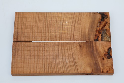 Lipa fala flame linden lime tree brązowe stabilizowane drewno na rękojeść noża okładki drewniane stabilized wood for knife