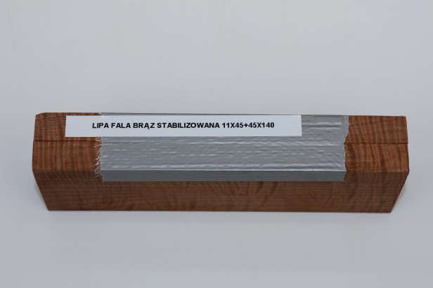 Lipa fala flame linden lime tree brązowe stabilizowane drewno na rękojeść noża okładki drewniane stabilized wood for knifes