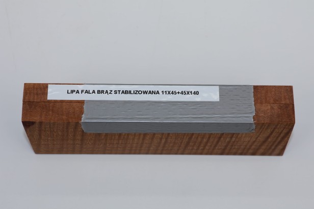 Lipa fala flame linden lime tree brązowe stabilizowane drewno na rękojeść noża okładki drewniane stabilized wood for knifes