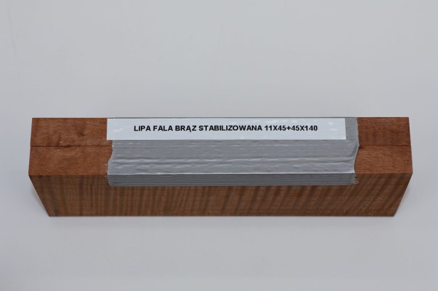 Lipa fala flame linden lime tree brązowe stabilizowane drewno na rękojeść noża okładki drewniane stabilized wood for knifes