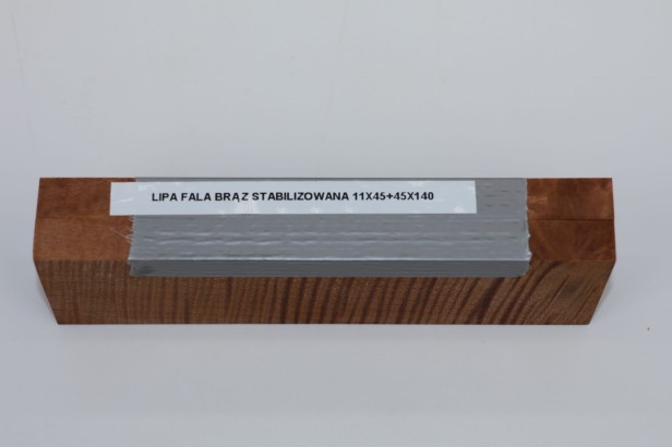 Lipa fala flame linden lime tree brązowe stabilizowane drewno na rękojeść noża okładki drewniane stabilized wood for knifes