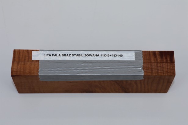 Lipa fala flame linden lime tree brązowe stabilizowane drewno na rękojeść noża okładki drewniane stabilized wood for knifes