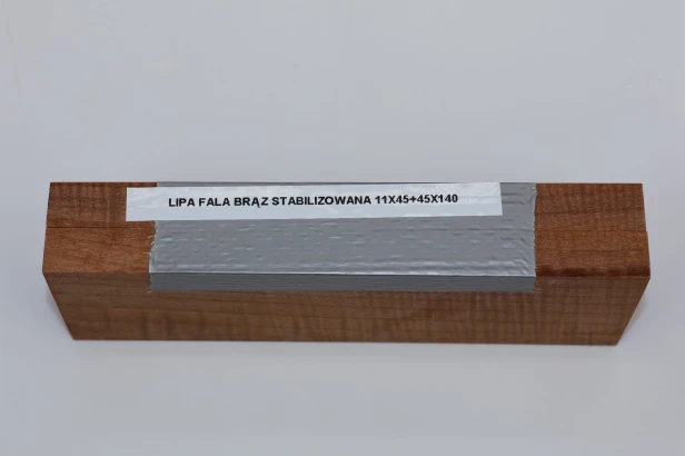 Lipa fala flame linden lime tree brązowe stabilizowane drewno na rękojeść noża okładki drewniane stabilized wood for knifes