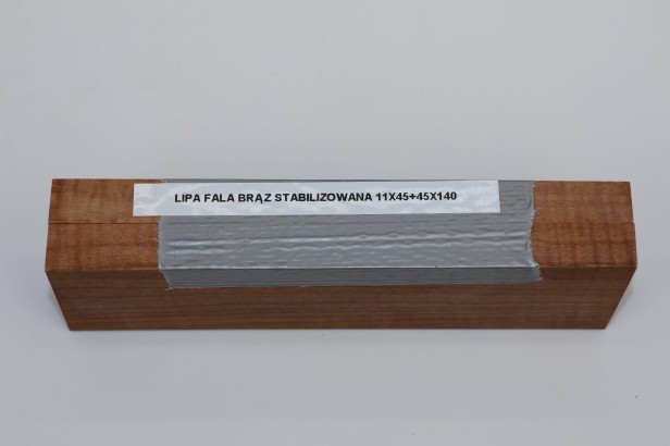 Lipa fala flame linden lime tree brązowe stabilizowane drewno na rękojeść noża okładki drewniane stabilized wood for knifes