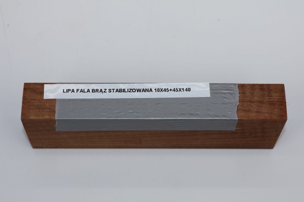 Lipa fala flame linden lime tree brązowe stabilizowane drewno na rękojeść noża okładki drewniane stabilized wood for knifes