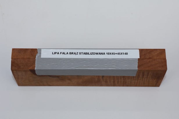 Lipa fala flame linden lime tree brązowe stabilizowane drewno na rękojeść noża okładki drewniane stabilized wood for knifes