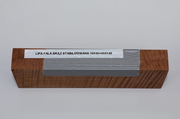 Lipa fala flame linden lime tree brązowe stabilizowane drewno na rękojeść noża okładki drewniane stabilized wood for knifes