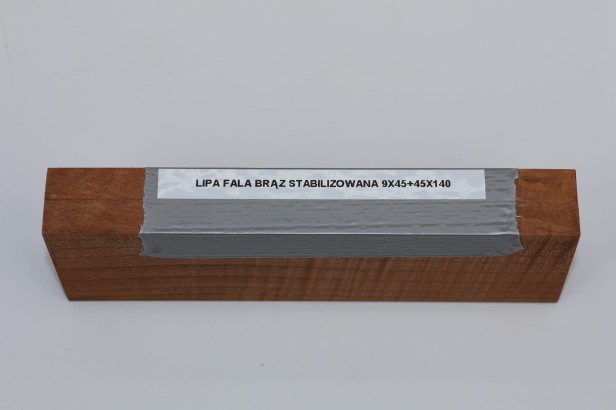 Lipa fala flame linden lime tree brązowe stabilizowane drewno na rękojeść noża okładki drewniane stabilized wood for knifes