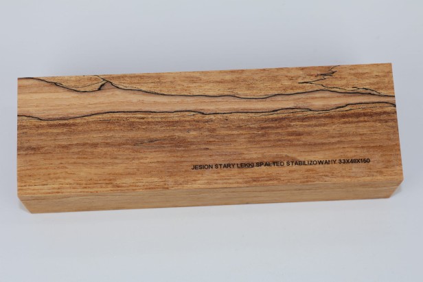 Jesion stary lekki spalted stabilizowany drewno na rękojeść noża