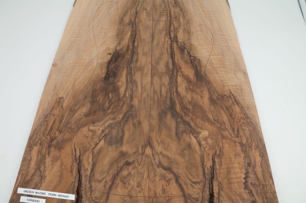 Orzech włoski Walnut Wood drewniany top na gitarę guitar top