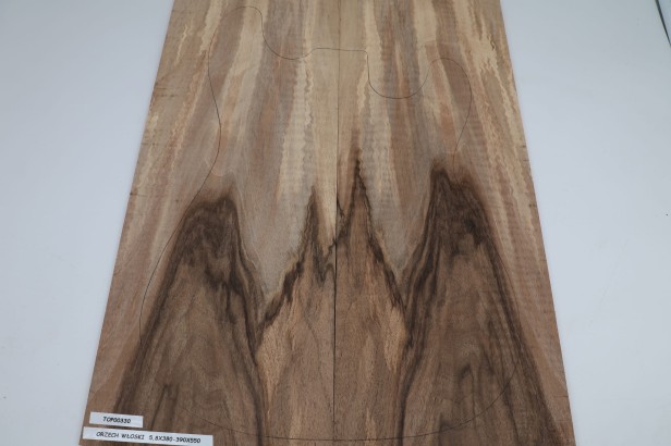 Orzech włoski Walnut Wood drewniany top na gitarę guitar top