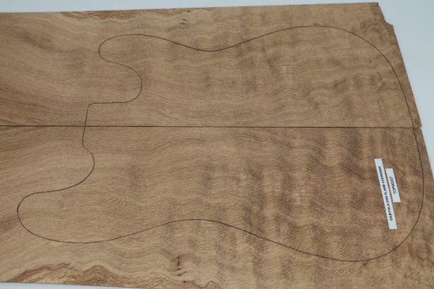 Dąb fala Oak flame drewniany top na gitarę guitar top