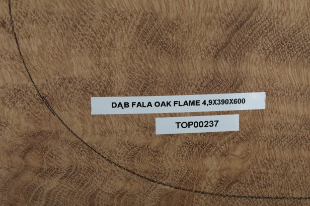 Dąb fala Oak flame drewniany top na gitarę guitar top