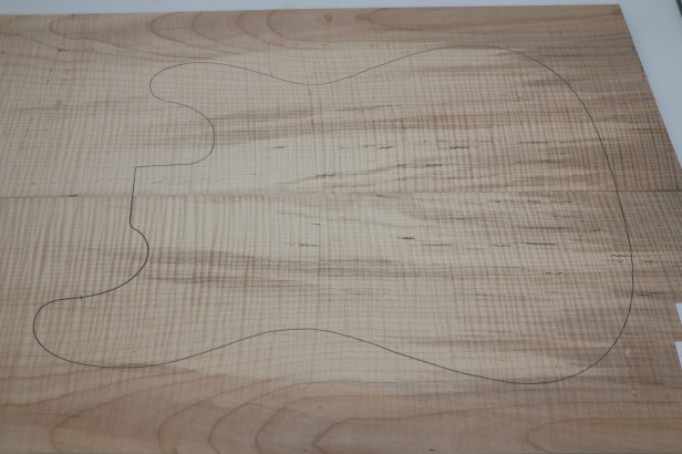 Klon Jawor Maple Flame drewniany top na gitarę guitar top