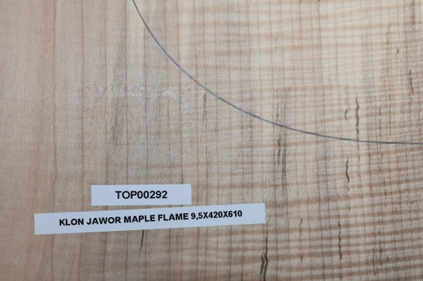 Klon Jawor Maple Flame drewniany top na gitarę guitar top