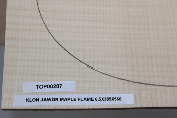 Klon Jawor Maple Flame drewniany top na gitarę guitar top