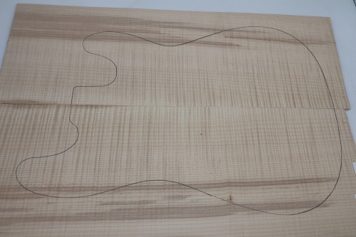 Klon Jawor Maple Flame drewniany top na gitarę guitar top