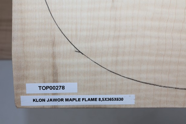 Klon Jawor Maple Flame drewniany top na gitarę guitar top