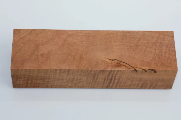 Lipa fala flame linden lime tree basswood brązowe stabilizowane drewno na rękojeść noża brown stabilized wood for knife