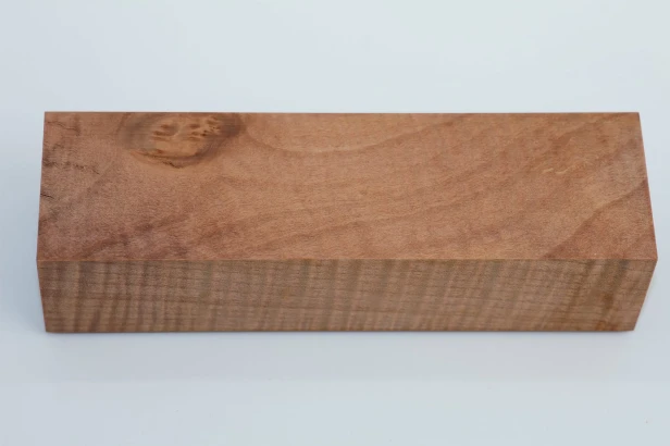 Lipa fala flame linden lime tree basswood brązowe stabilizowane drewno na rękojeść noża brown stabilized wood for knife