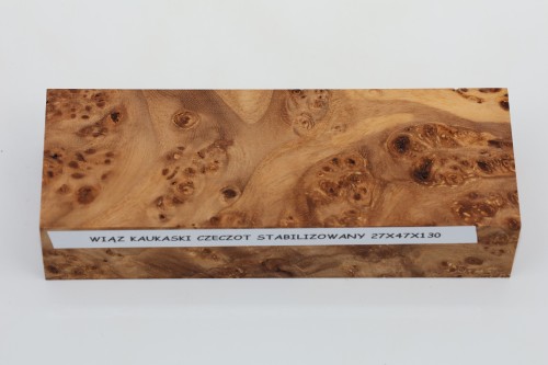 Wiąz Kaukaski Caucasian Elm czeczot burl stabilizowane drewno na rękojeść noża stabilized wood for knifes