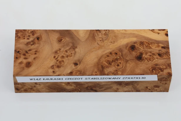 Wiąz Kaukaski Caucasian Elm czeczot burl stabilizowane drewno na rękojeść noża stabilized wood for knifes