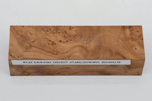 Wiąz Kaukaski Caucasian Elm czeczot burl stabilizowane drewno na rękojeść noża stabilized wood for knifes