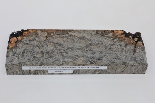 Klon jesionolistny czeczot grafit Ash-leaf Maple Burl Graphite stabilizowane drewno na biżuterię stabilized wood for jewelry