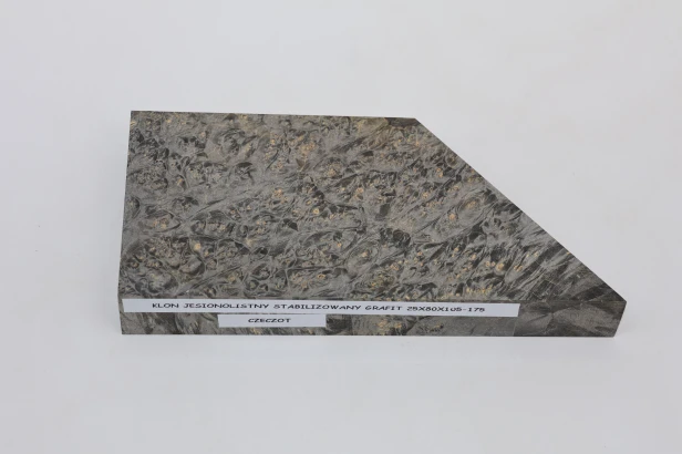 Klon jesionolistny czeczot grafit Ash-leaf Maple Burl Graphite stabilizowane drewno na biżuterię stabilized wood for jewelry