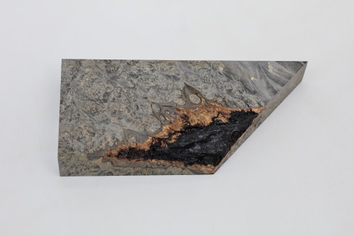Klon jesionolistny czeczot grafit Ash-leaf Maple Burl Graphite stabilizowane drewno na biżuterię stabilized wood for jewelry