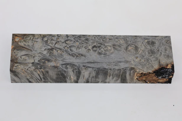 Klon jesionolistny czeczot grafit Ash-leaf Maple Burl Graphite stabilizowane drewno na biżuterię stabilized wood for jewelry