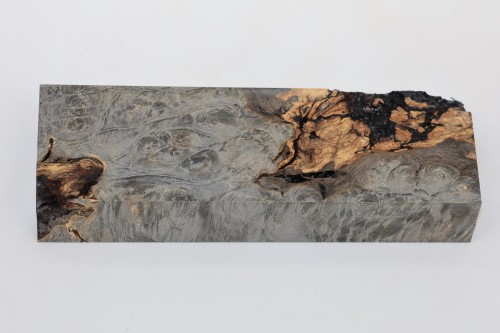 Klon jesionolistny czeczot grafit Ash-leaf Maple Burl Graphite stabilizowane drewno na biżuterię stabilized wood for jewelry