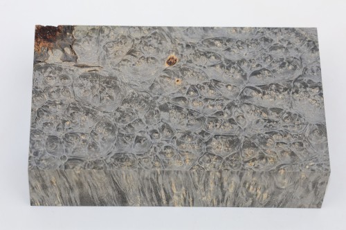 Klon jesionolistny czeczot grafit Ash-leaf Maple Burl Graphite stabilizowane drewno na rękojeść noża stabilized wood for knife