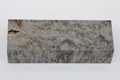 Klon jesionolistny czeczot grafit Ash-leaf Maple Burl Graphite stabilizowane drewno na rękojeść noża stabilized wood for knife